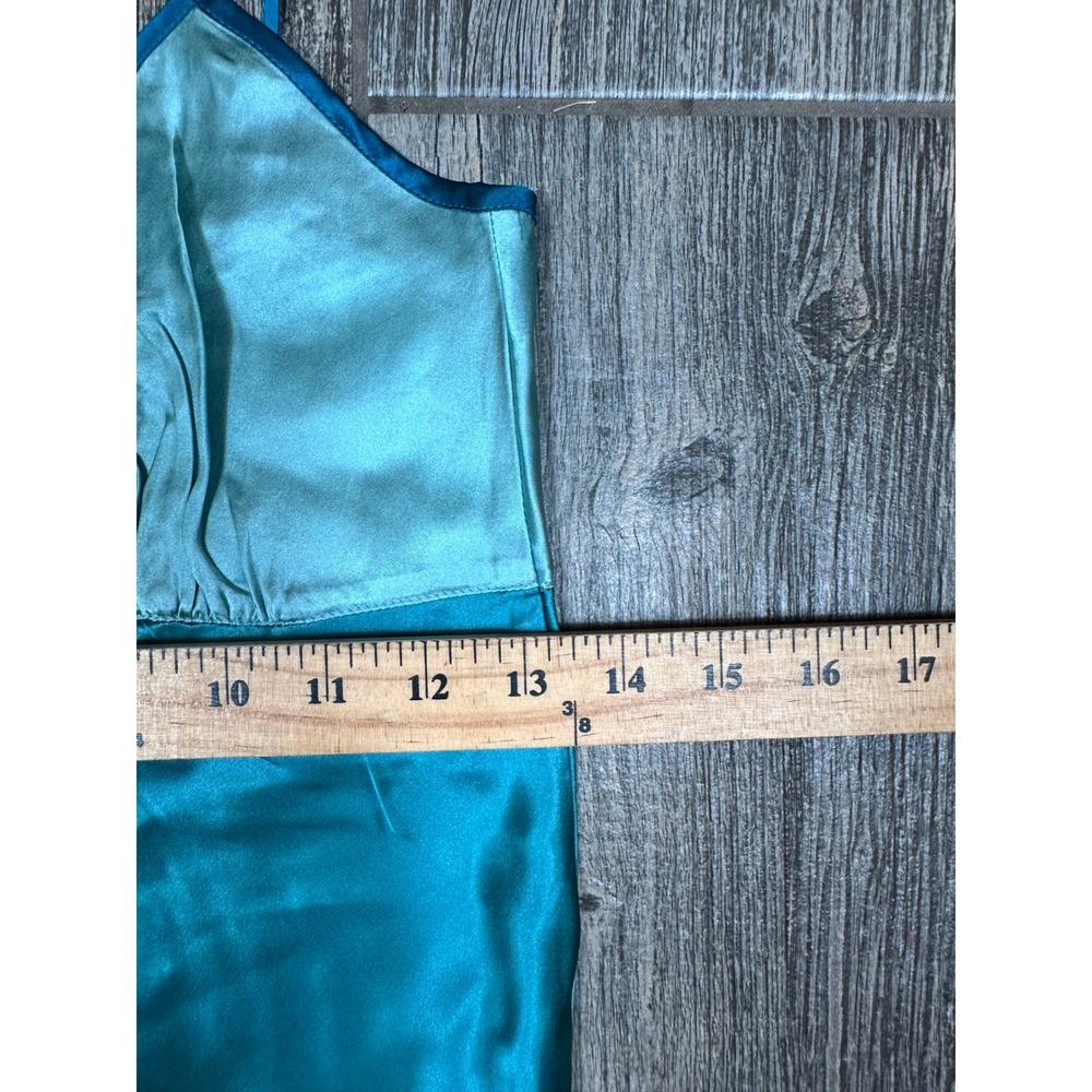 Gold Hawk Aquatic Silk Cami Top XS Two‎ Tone Teal Blue Sleeveless - Picture 7 of 8